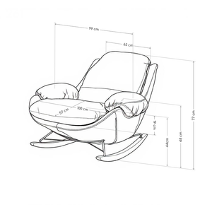 Wygodny fotel wypoczynkowy z miękkiej tapicerki Copenhagen