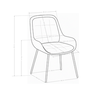 Krzesło do jadalni z miękkiej tapicerki Nest