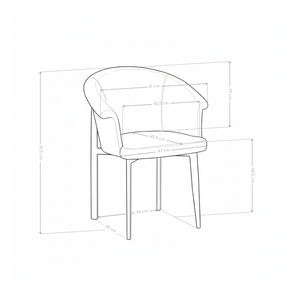 Krzesło Do Jadalni Tapicerowane Z Podłokietnikami Nogi Czarne 6345