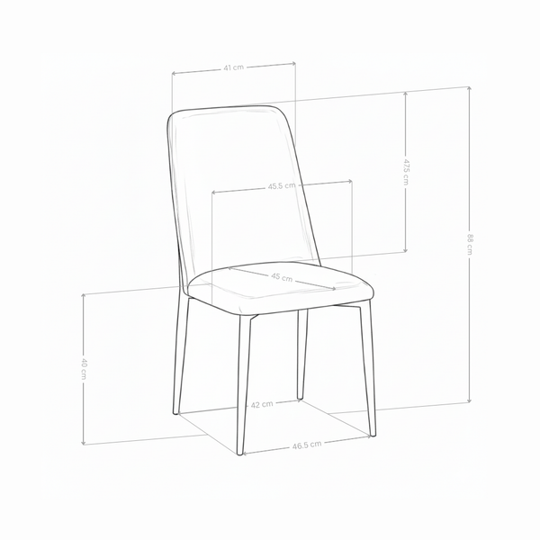 Krzesło Do Jadalni Tapicerowane Nogi Metalowe W Kolorze Drewna 6385