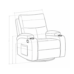 Fotel Wypoczynkowy Obrotowy Eco Skóra Nowoczesny Nogi Stal Comodo