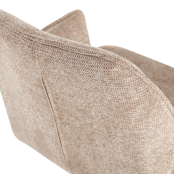 Krzesło do jadalni obrotowe z miękkiej tapicerki Shade