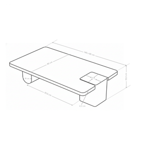 Stolik Kawowy Prostokątny Marmur Naturalny 140x80 Nogi Inox Unity