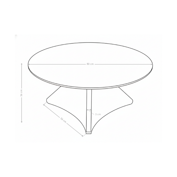 Stolik Kawowy Okrągły Kamień Naturalny 80x80 Nogi Inox Rome