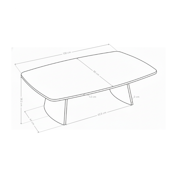 Stolik Kawowy Prostokątny Marmur Naturalny 130x80 Nogi Inox Munich