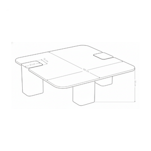 Stolik Kawowy Kwadratowy Marmur Naturalny 100x100 Nogi Inox Stockholm