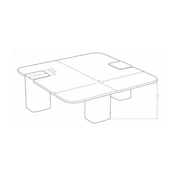 Stolik Kawowy Kwadratowy Marmur Naturalny 100x100 Nogi Inox Stockholm