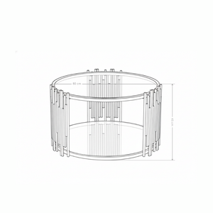 Nowoczesny stolik kawowy okrągły z szkła Nexus 80cm