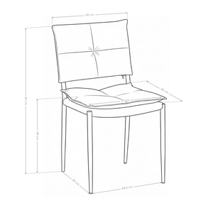 Krzesło do jadalni z skóry ekologicznej Radiance nowoczesne