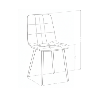 Krzesło Do Jadalni Welurowe Nowoczesne Nogi Stalowe Czarne Eclipse