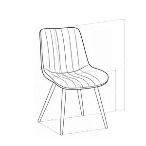 Krzesło Do Jadalni Welurowe Styl Nowoczesny Nogi Stalowe Loft Meridian