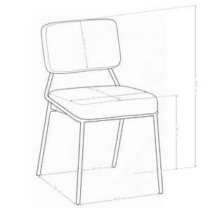 Krzesło Do Jadalni Welurowe Nogi Stalowe Malowane Proszkowo Harmonia