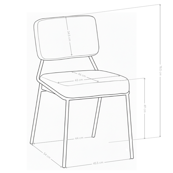 Krzesło Do Jadalni Welurowe Nogi Stalowe Malowane Proszkowo Harmonia