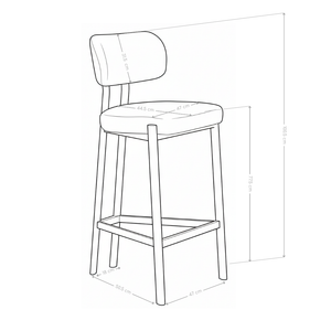 Hoker Barowe Tapicerowane Nogi Stalowe Malowane Proszkowo DR2514