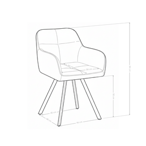 Krzesło Do Jadalni Welurowe Nowoczesny Nogi Stalowe Malowane Aetheria