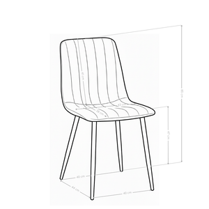 Krzesło Do Jadalni Welurowe Styl Nowoczesny Nogi Stalowe Loft Seraphis