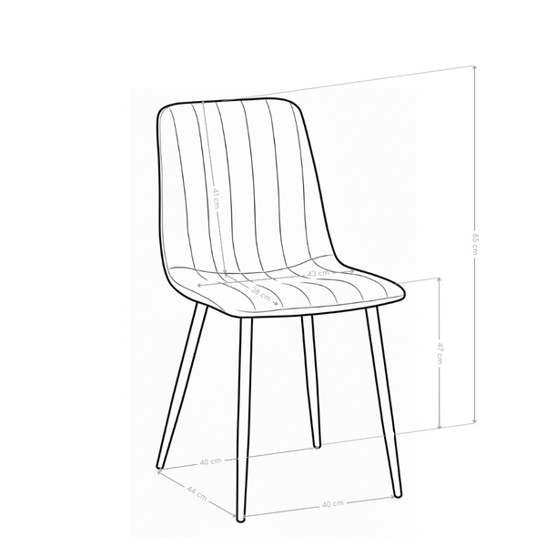 Krzesło Do Jadalni Welurowe Styl Nowoczesny Nogi Stalowe Loft Seraphis