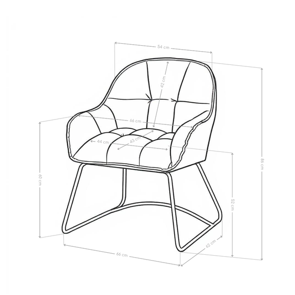 Fotel Wypoczynkowy Tkanina Premium Loft Nogi Stalowe Malowane Verona