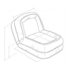 Fotel Podłogowy Rozkładany Miękka Tkanina Premium Nowoczesny Elysium