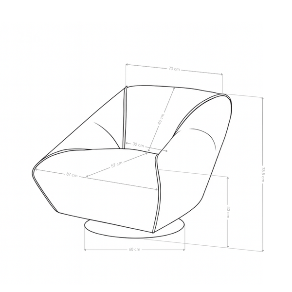 Fotel Wypoczynkowy Obrotowy Eco Skóra Nowoczesny Nogi Inox Palermo
