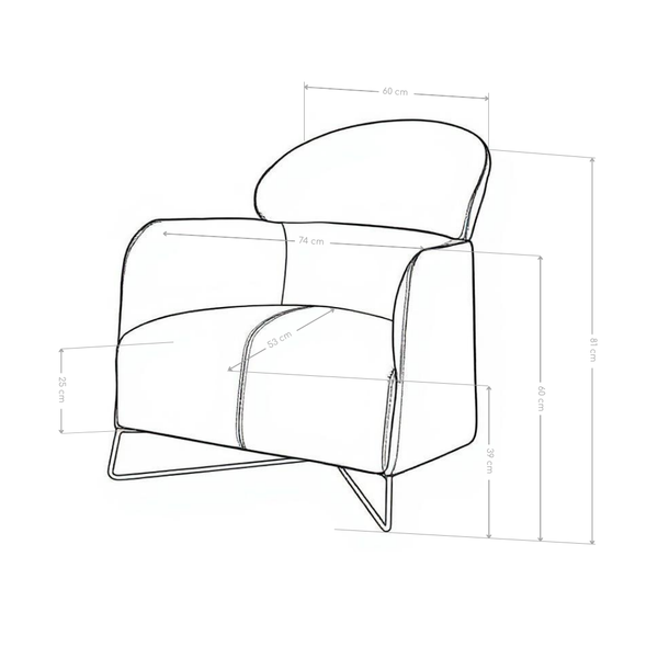 Fotel Wypoczynkowy Eco Skóra Nowoczesny Nogi Stal Morbido