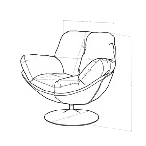 Wygodny obrotowy fotel z skóry ekologicznej Ravenna