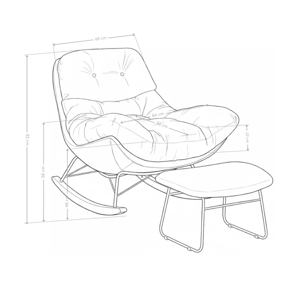 Wygodny fotel wypoczynkowy z miękkiej tapicerki Porto