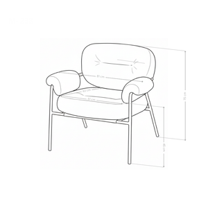 Nowoczesny fotel Harmony z tkaniny boucle