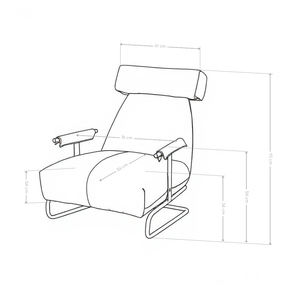 Fotel Wypoczynkowy Eco Skóra Nowoczesny Nogi Stal Serenity