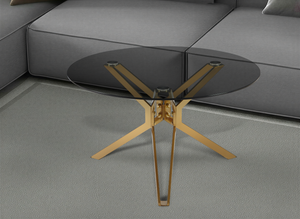 Nowoczesny stolik kawowy okrągły z szkła Balance 80cm