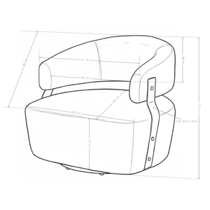 Wygodny fotel wypoczynkowy z miękkiej tapicerki NeoBloom