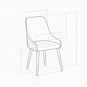 Krzesło Do Jadalni Welurowe Eleganckie Nogi Stalowe Czarne SDS257