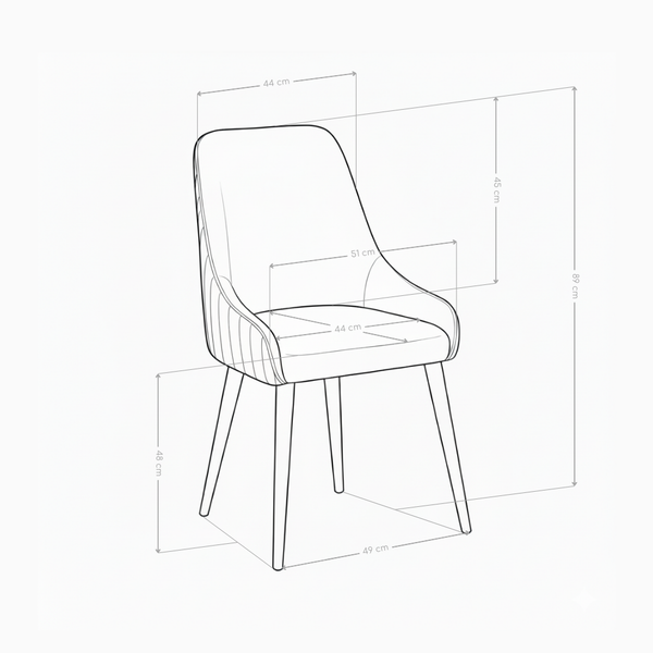 Krzesło Do Jadalni Welurowe Eleganckie Nogi Stalowe Czarne SDS257