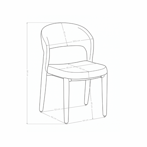 Krzesło Do Jadalni W Całości Tapicerowane Ze Stelażem Metalowym SK05