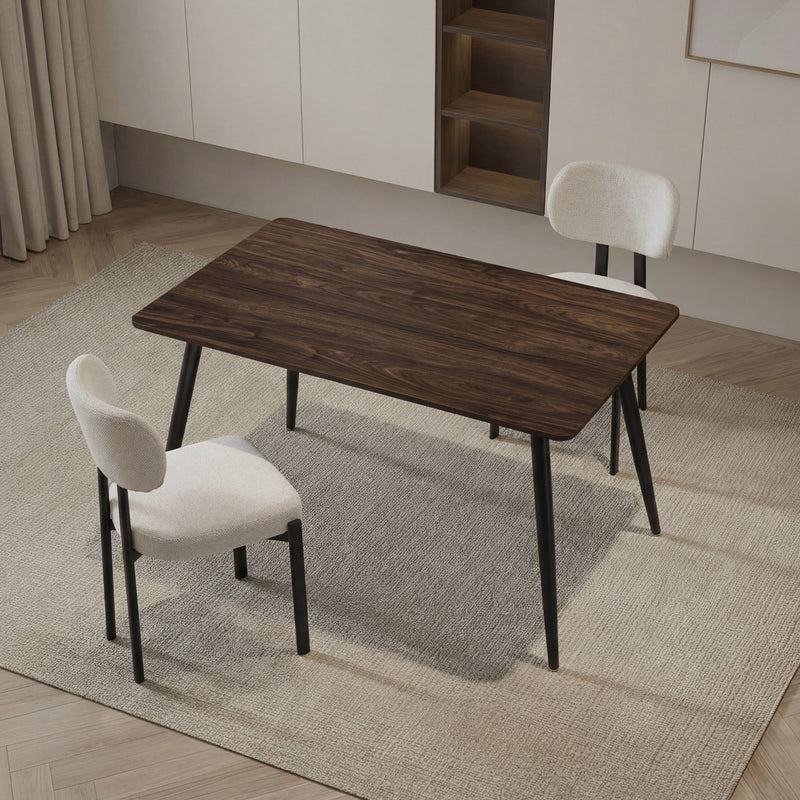 Stół Do Jadalni Prostokątny 120x70 Loft Kolor Drewna Nogi Stalowe Proszkowe HT-16 — Orzech