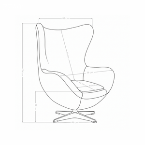 Fotel Wypoczynkowy Obrotowy Tkanina Premium Pikowany Nogi Metalowe ZZA01