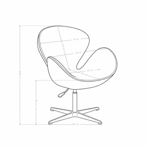 Fotel Wypoczynkowy Obrotowy Tkanina Premium Nogi Metalowe ZZA10