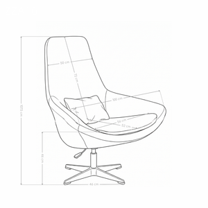 Fotel Wypoczynkowy Obrotowy Tkanina Premium Z Poduszką Nogi Metalowe ZZA16