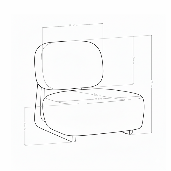 Fotel Wypoczynkowy Tkanina Premium Metalowa Podstawa Czarna Duże ZZXQY