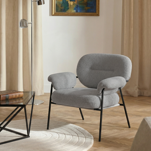 Fotel Wypoczynkowy Tkanina Premium Stylowy Nogi Stalowe Czarne Norvik