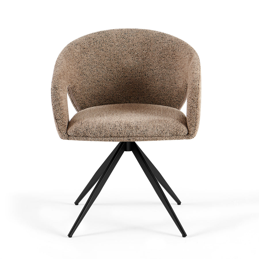 Krzesło do jadalni obrotowe z miękkiej tapicerki Paris